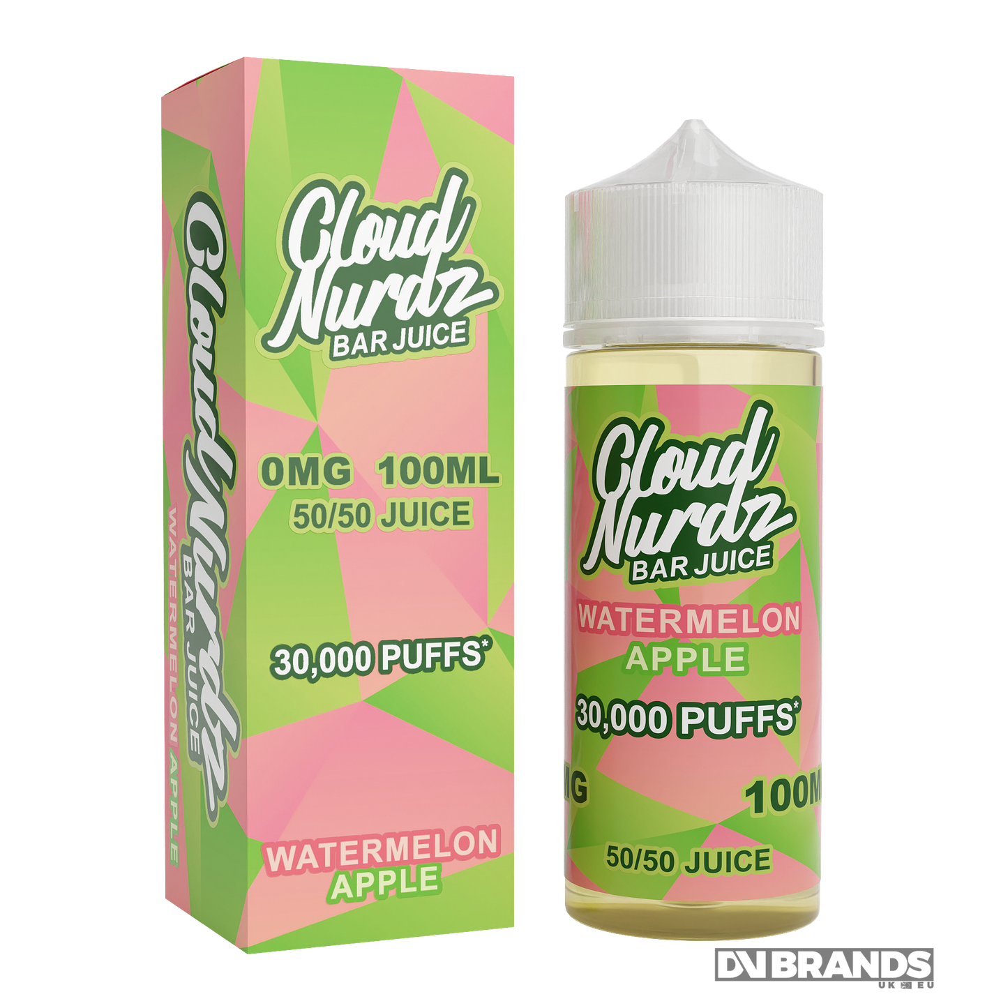 Cloud Nurdz Watermelon Apple 100ml 50/50 (Clearance) - The Ace Of Vapez