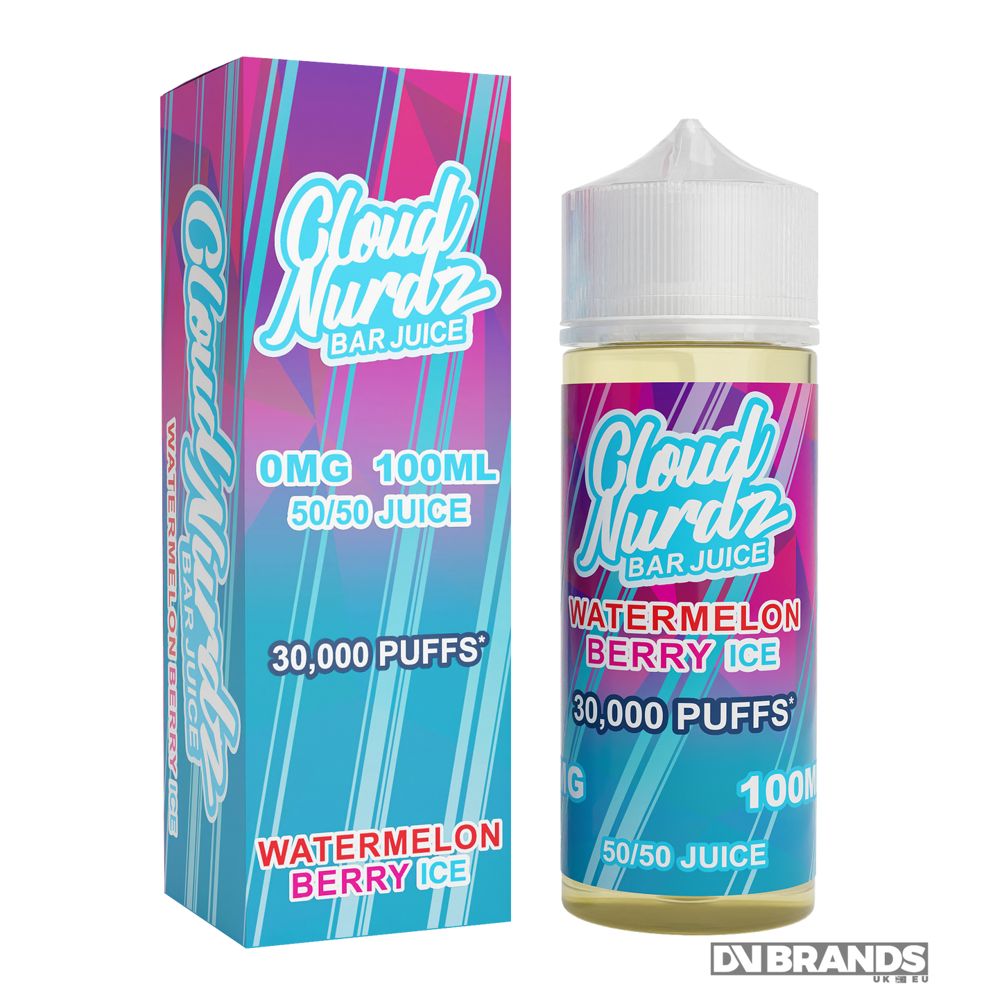 Cloud Nurdz Iced Watermelon Berry 100ml 50/50 (Clearance) - The Ace Of Vapez