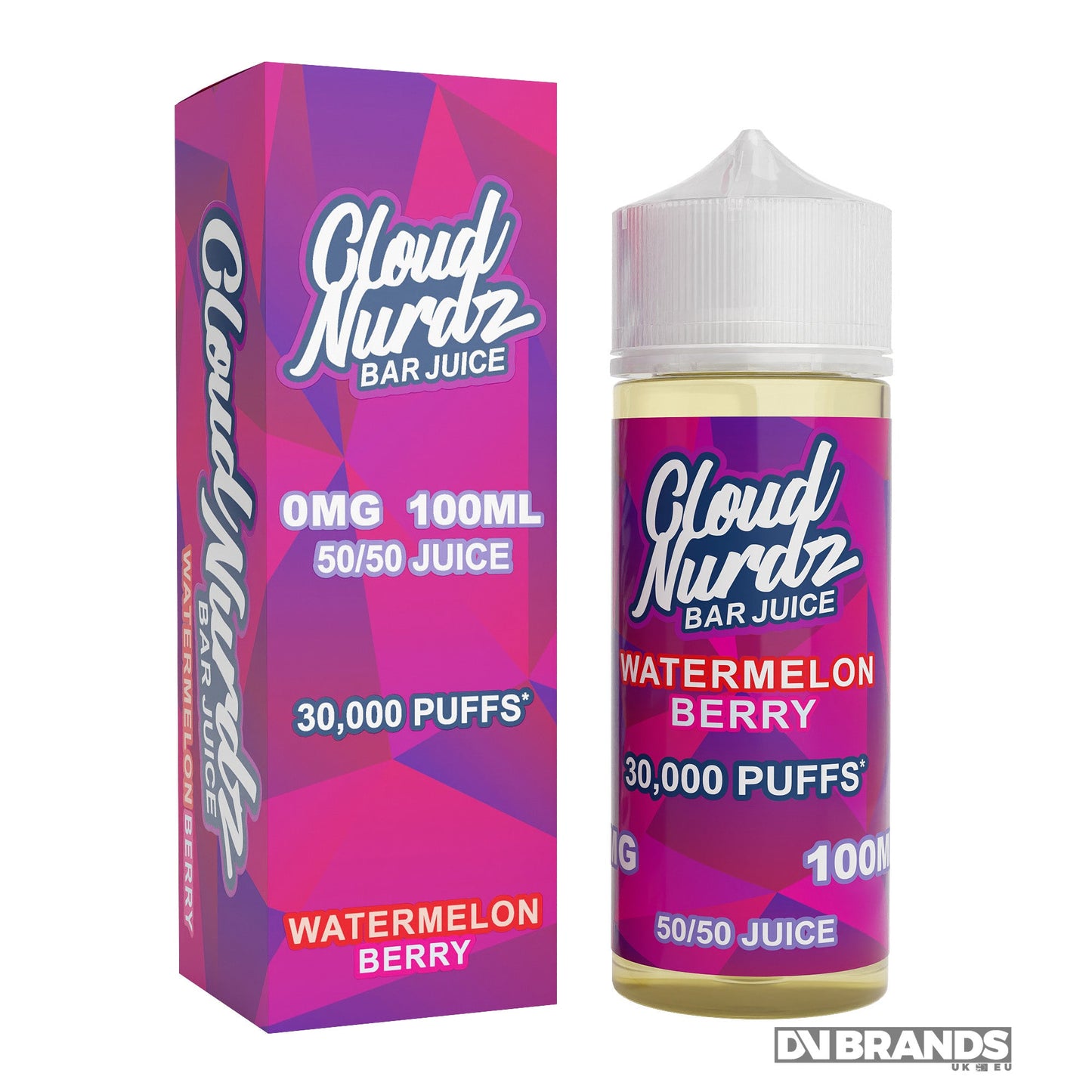 Cloud Nurdz Watermelon Berry 100ml 50/50 - The Ace Of Vapez