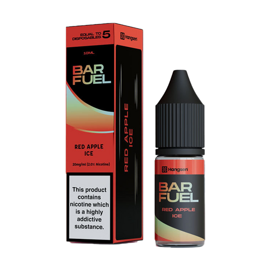 Bar Fuel Red Apple Ice Nic Salts 10ml - The Ace Of Vapez