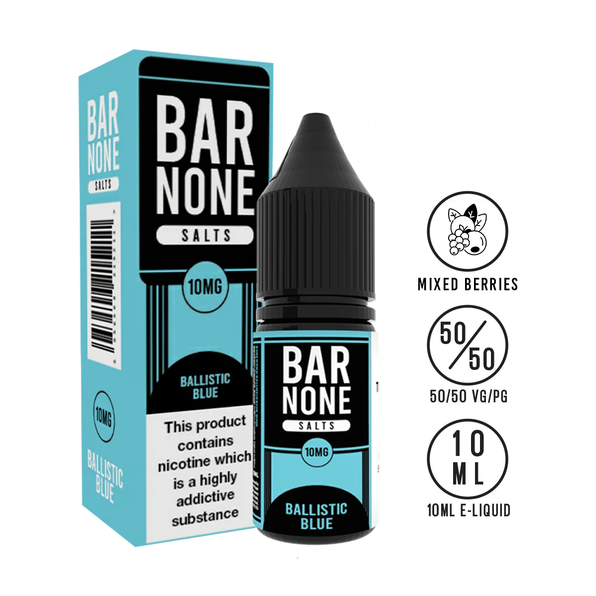 Bar None Salts Ballistic Blue 10ml | The Ace of Vapez