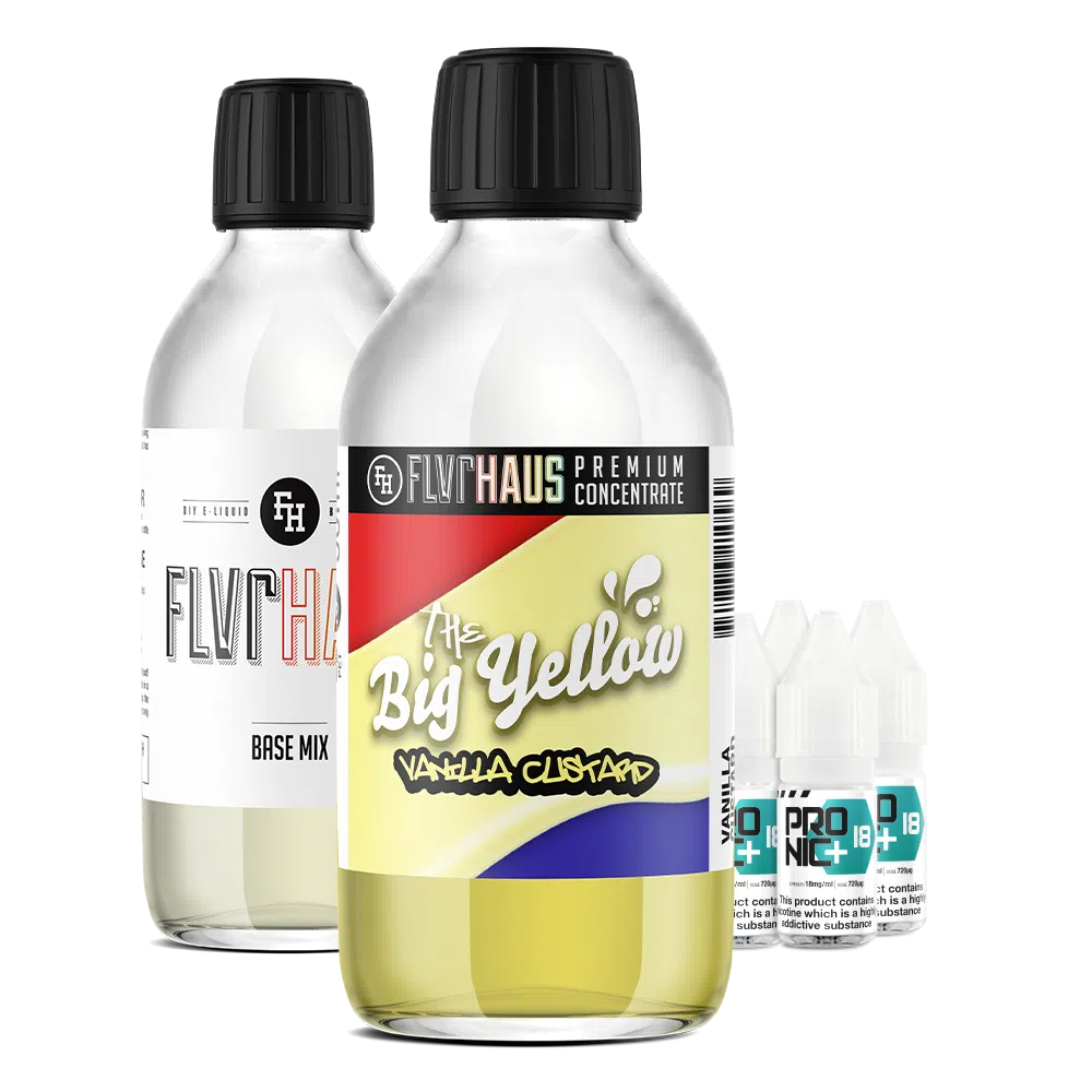 FLVRHAUS Bottle Shot Bundle - The Big Yellow Vanilla - 250ml - The Ace Of Vapez