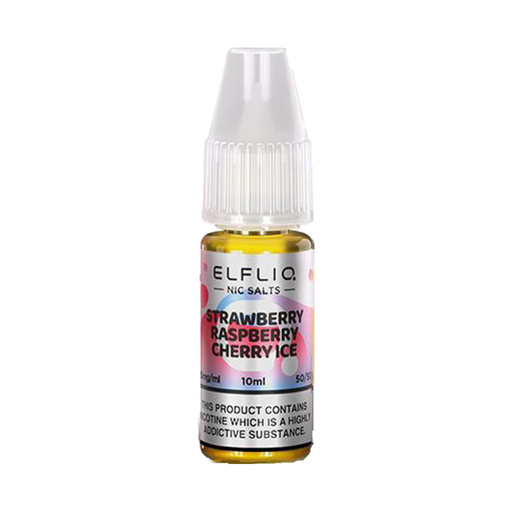Elf Bar Elfliq - Strawberry Raspberry Cherry Ice 10ml - The Ace Of Vapez