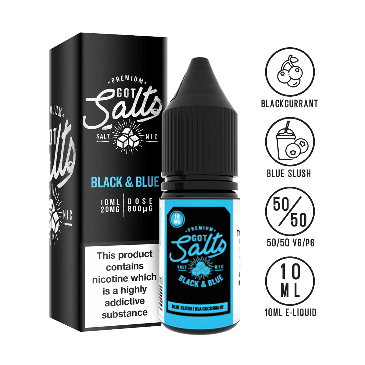 Got Salts - Black & Blue 10ml - The ace of vapez