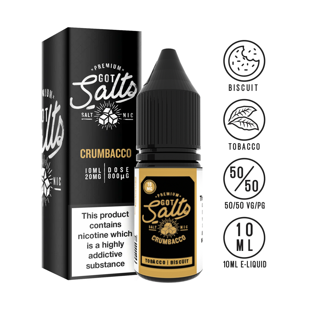 Got Salts - Crumbacco 10ml - The ace of vapez
