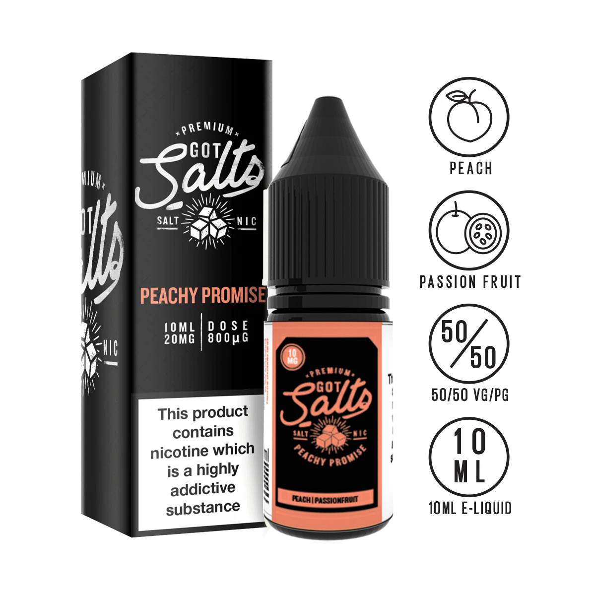 Got Salts - Peachy Promise 10ml - The ace of vapez