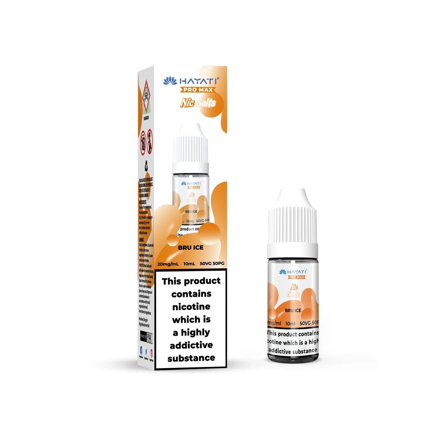 Hayati Pro Max Bru Ice Nic Salts 10ml | The Ace of Vapez