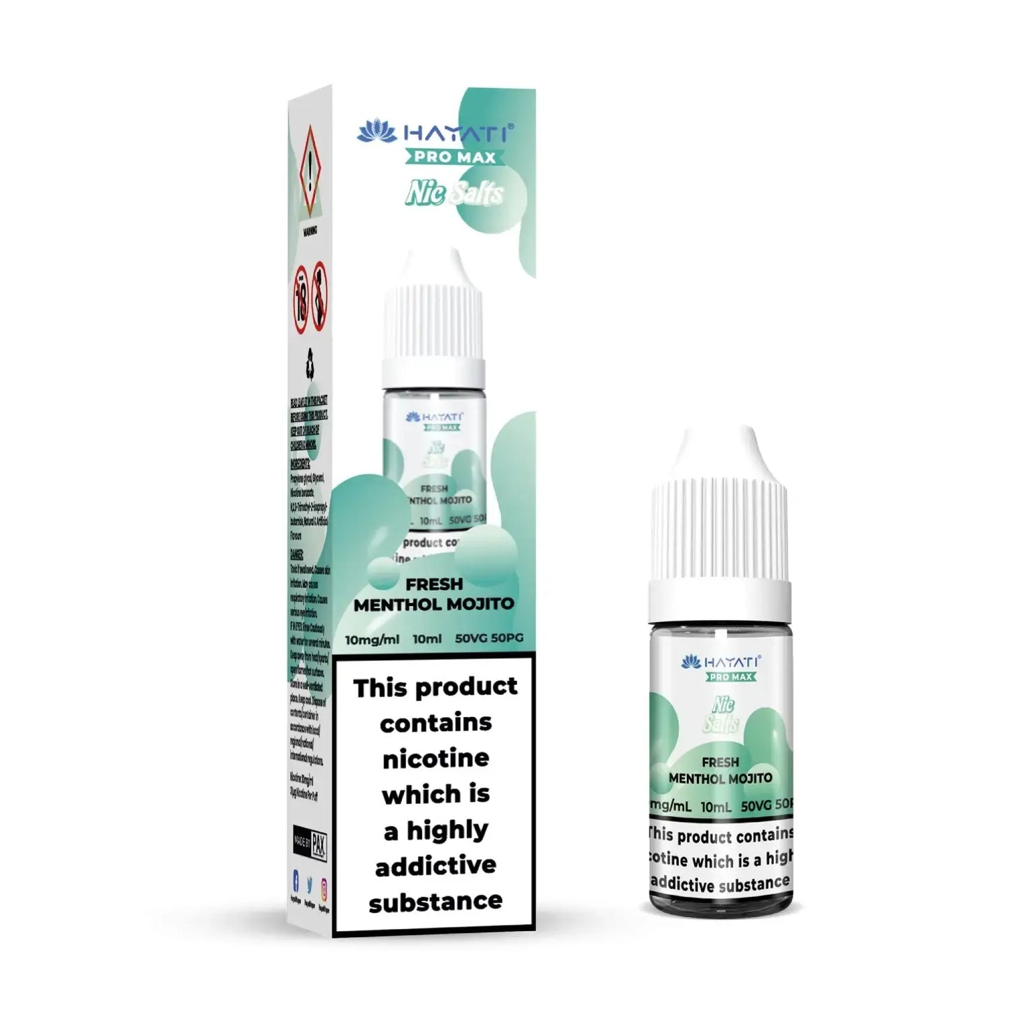 Hayati Pro Max Fresh Menthol Mojito Nic Salts 10ml | The Ace of Vapez