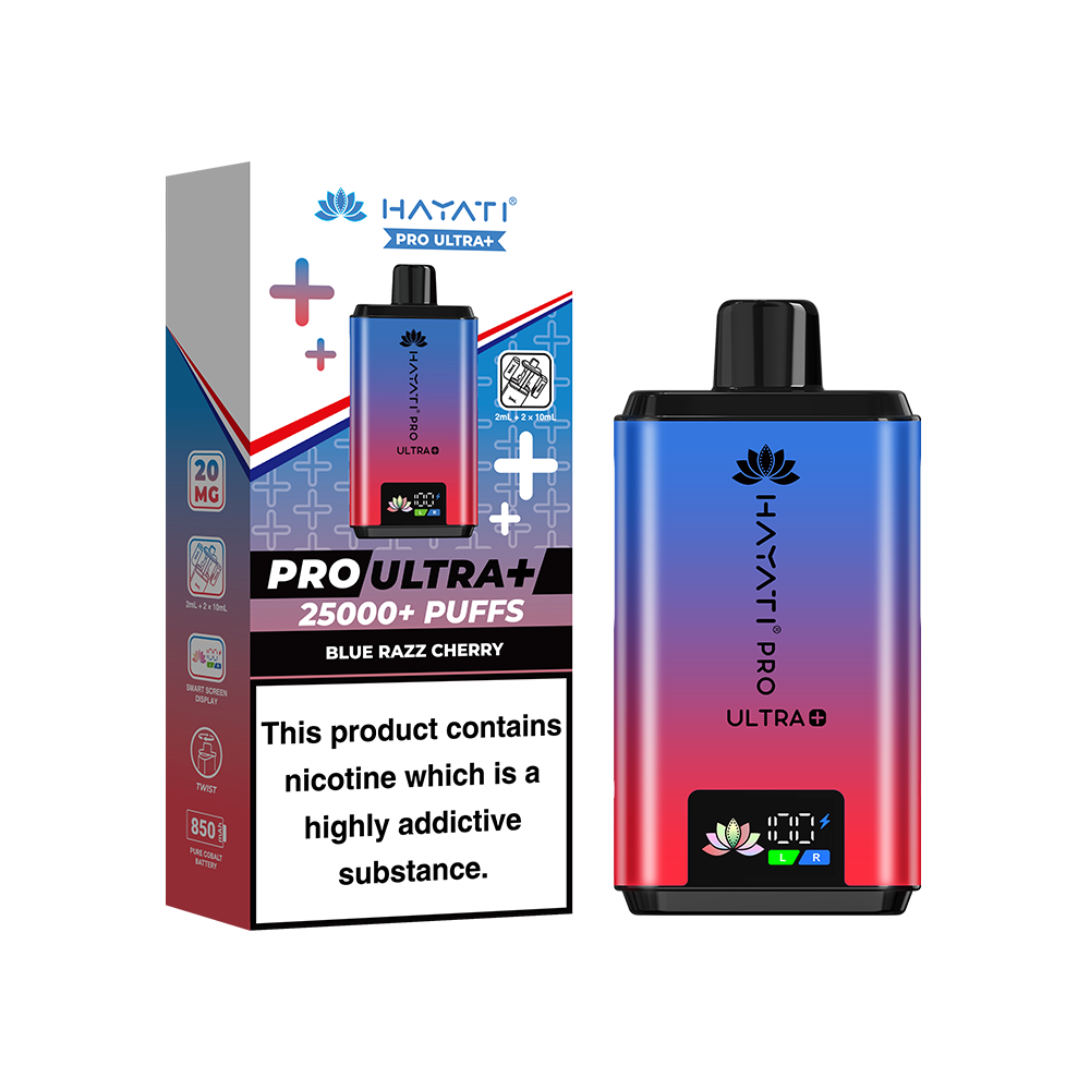 Hayati Pro Ultra Plus 25K Prefilled Vape Kit Blue Razz Cherry | The Ace of Vapez