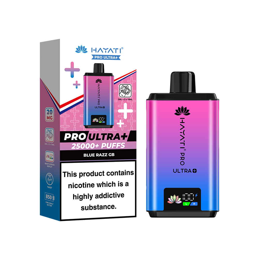 Hayati Pro Ultra Plus 25K Prefilled Vape Kit Blue Razz GB | The Ace of Vapez