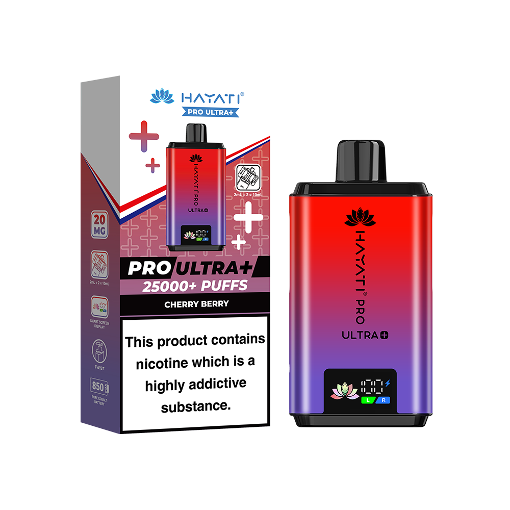 Hayati Pro Ultra Plus 25K Prefilled Vape Kit Cherry Berry | The Ace of Vapez