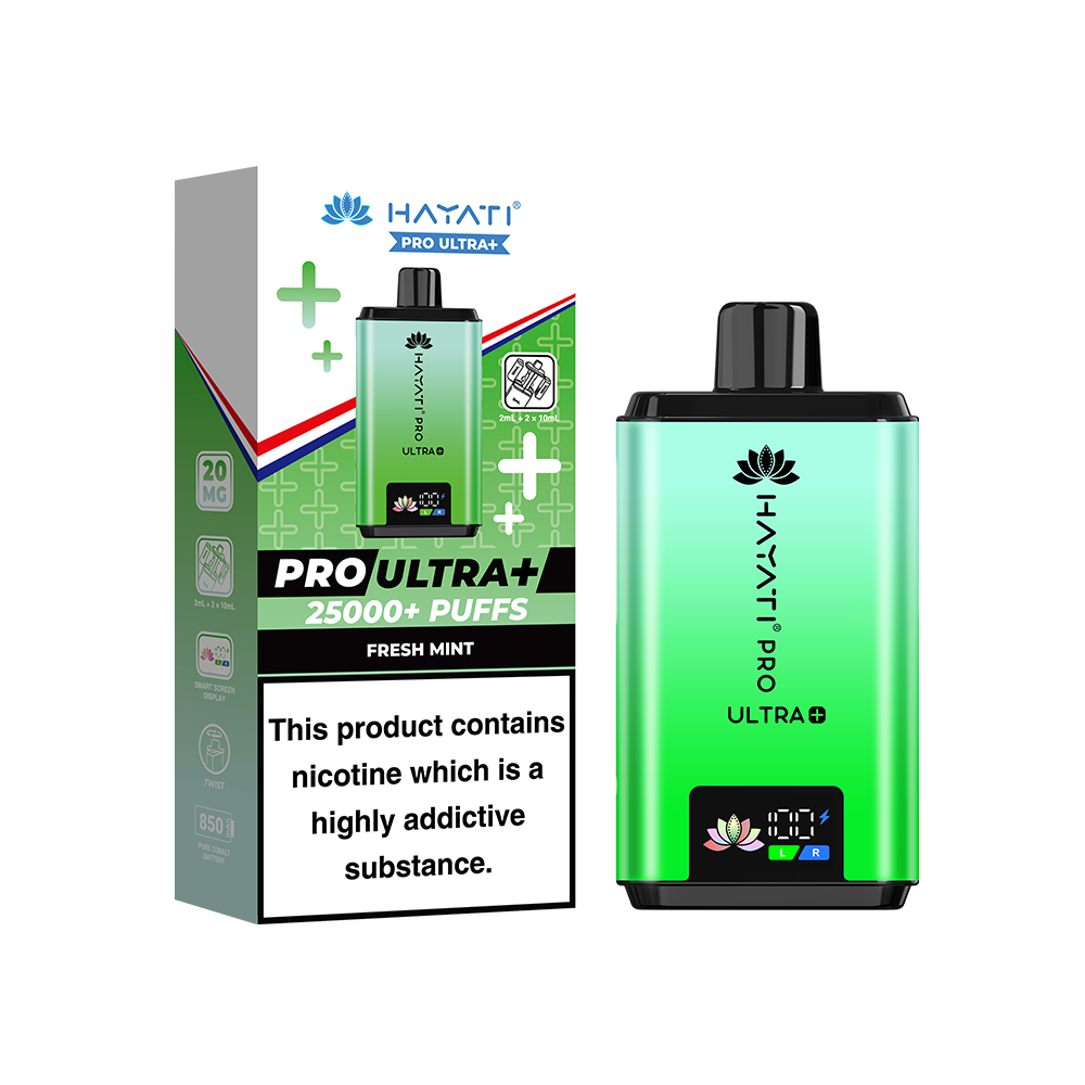 Hayati Pro Ultra Plus 25K Prefilled Vape Kit Fresh Mint | The Ace of Vapez