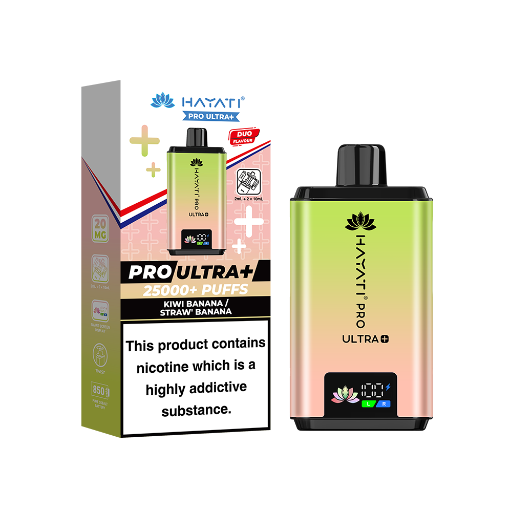 Hayati Pro Ultra Plus 25K Prefilled Vape Kit Kiwi Banana Straw Banana | The Ace of Vapez
