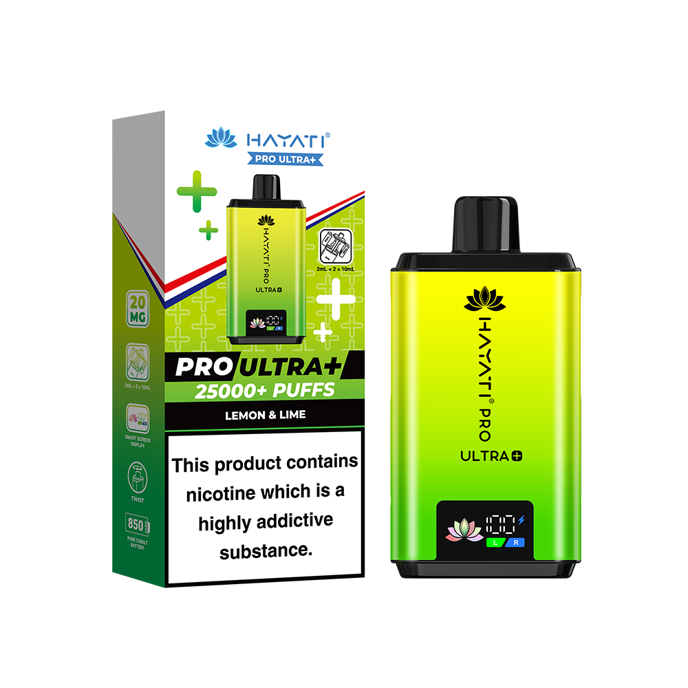 Hayati Pro Ultra Plus 25K Prefilled Vape Kit Lemon and Lime | The Ace of Vapez