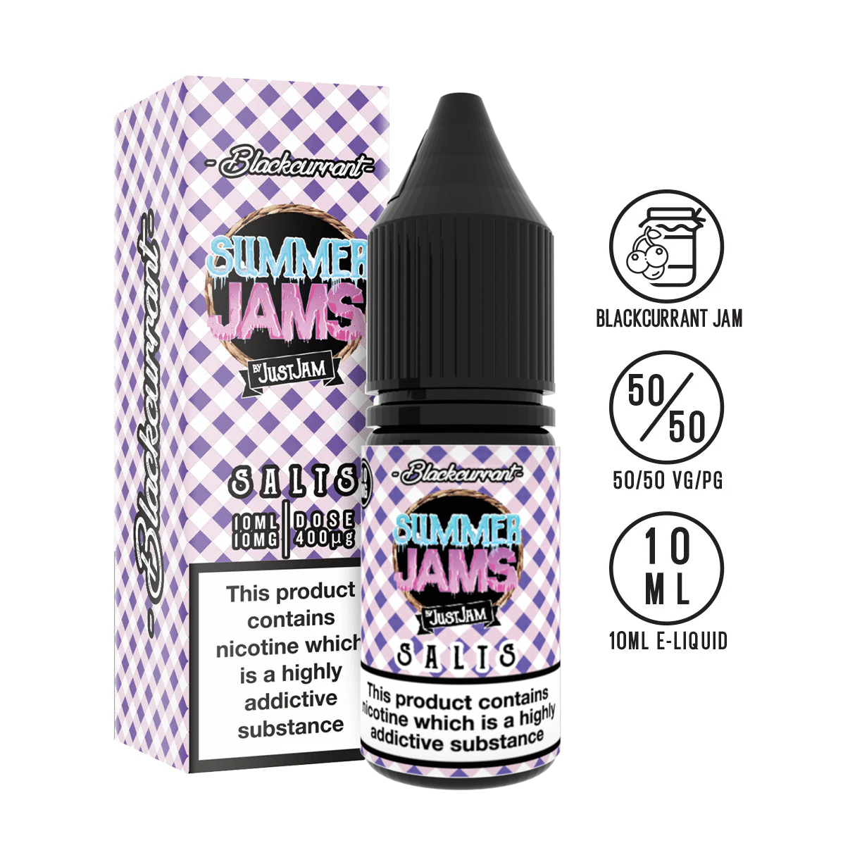 Just Jam Summer Jam - Blackcurrant 10ml Nic Salt