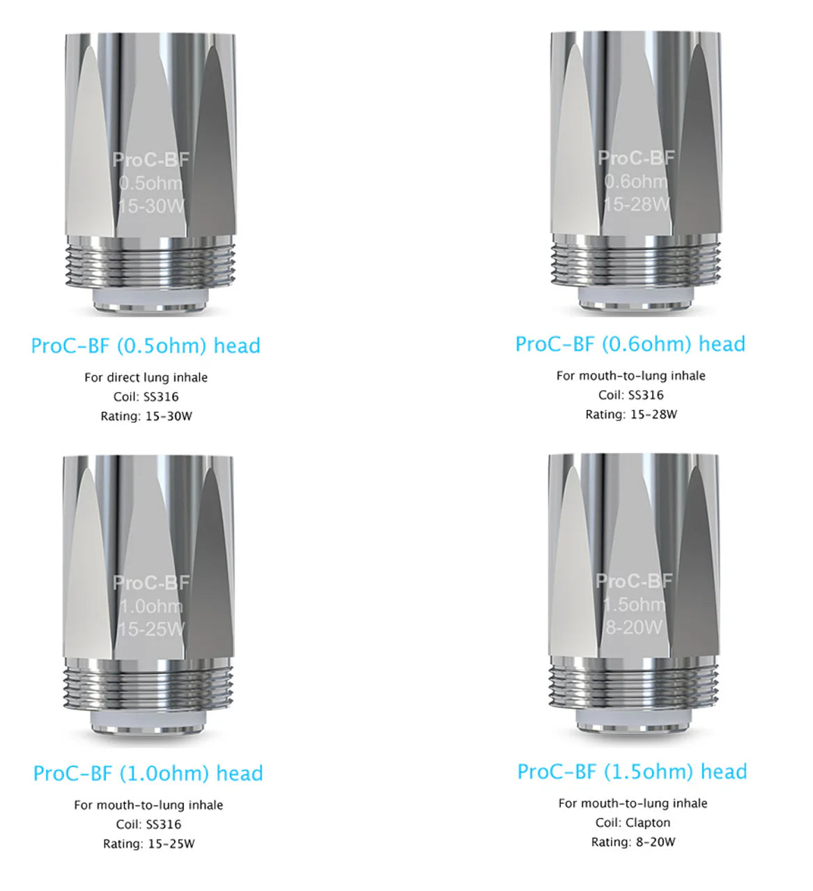 Joyetech ProC BF Coil Atomizer Heads 0.6 Ohm