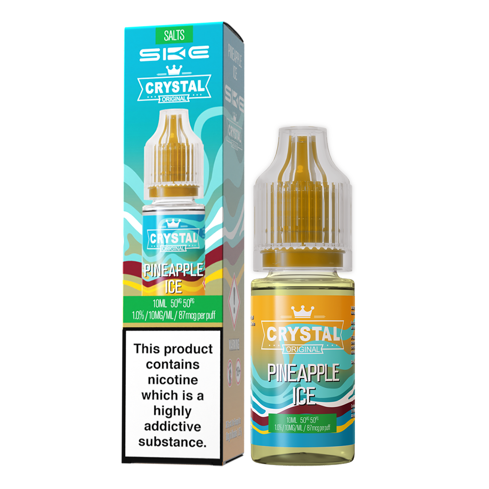 SKE Crystal Bar Salts 10ml V2 Pineapple Ice - The Ace Of Vapez