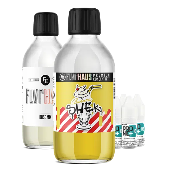 FLVRHAUS Bottle Shot - Banana Shek - 250ml - The Ace Of Vapez