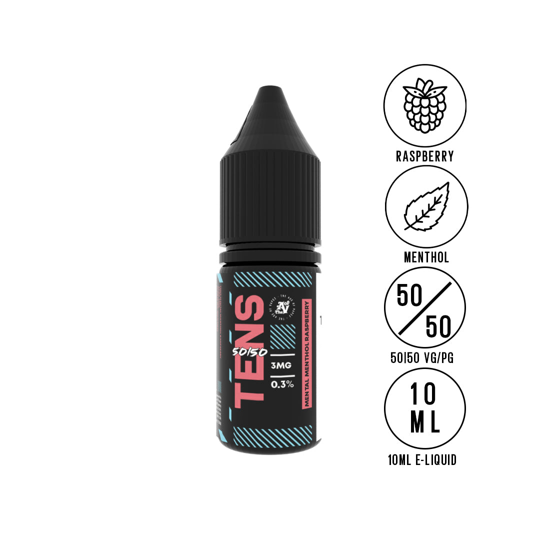 Tens Mental Menthol Raspberry 10ml