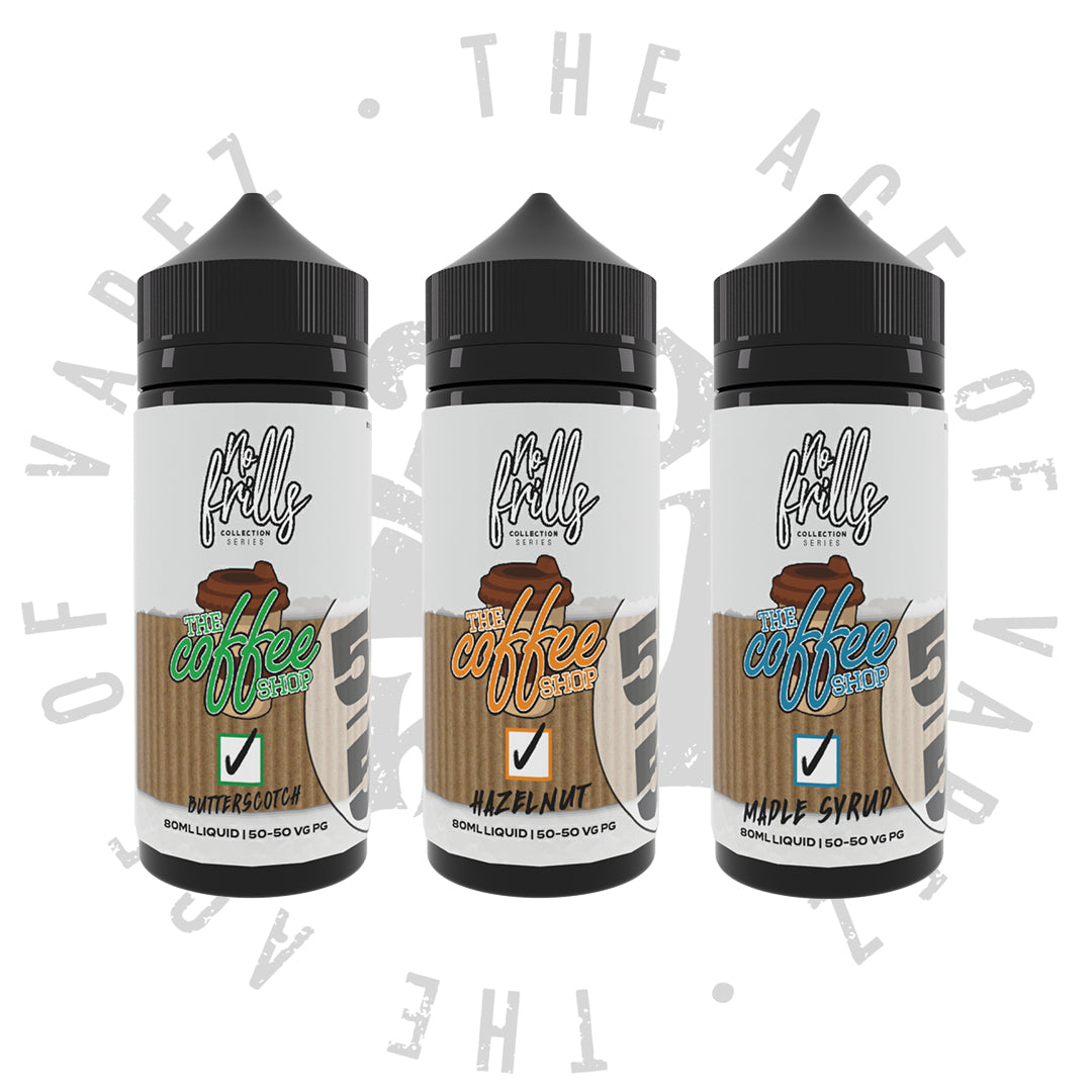 No Frills Coffee Shop Collection Series 50/50 80ml at The Ace of Vapez The Ace Of Vapez No Frills Coffee Shop Collection Series 50/50 80ml at The Ace of Vapez The Ace Of Vapez