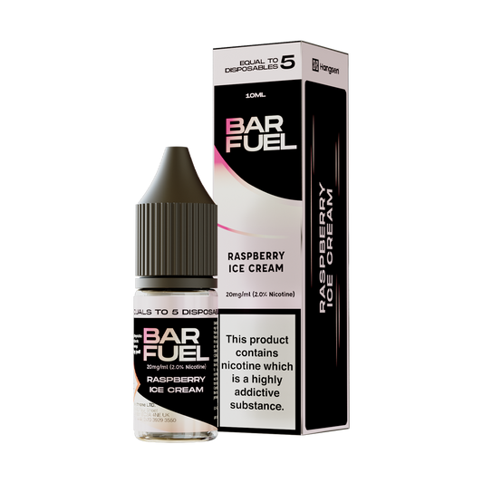 Bar Fuel Raspberry Ice Cream Nic Salts 10ml - The Ace Of Vapez