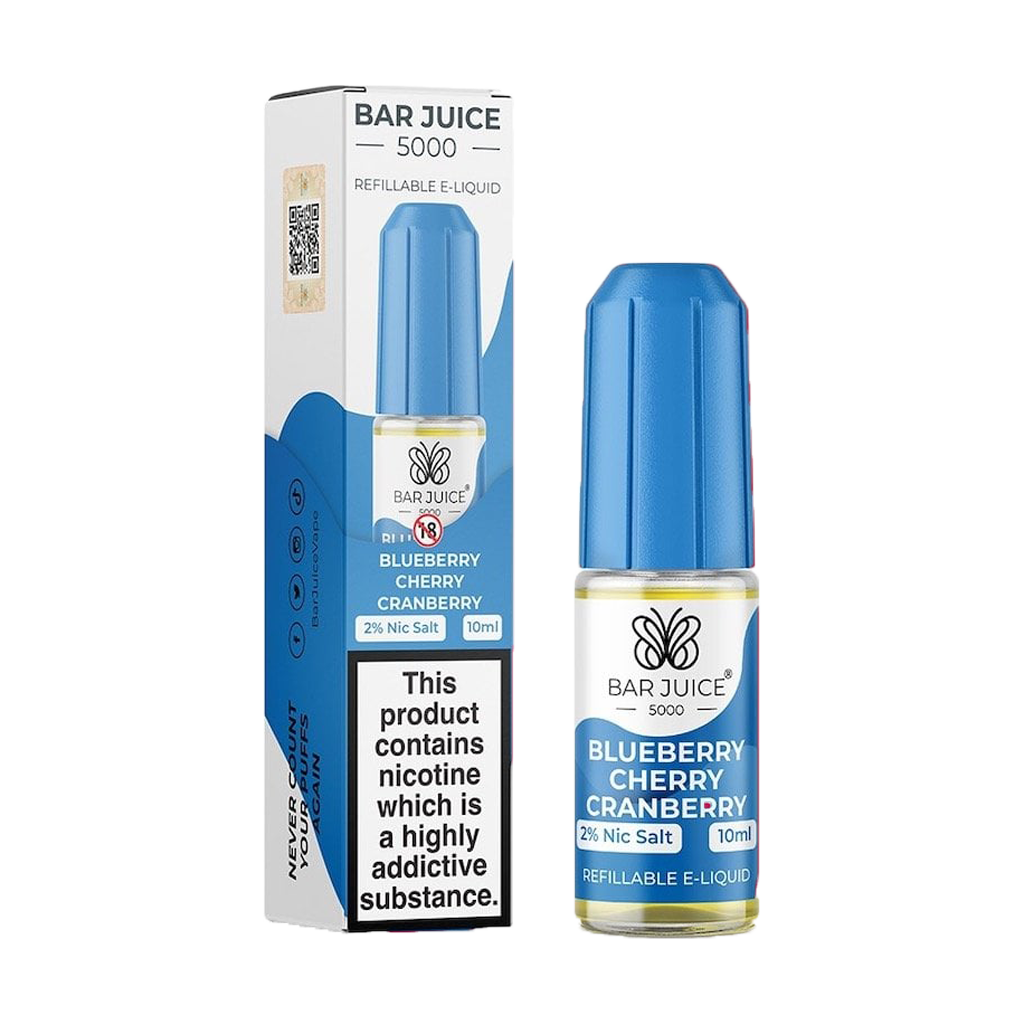 Bar Juice 5000 Salt Blueberry Cherry Cranberry 10ml - The Ace Of Vapez