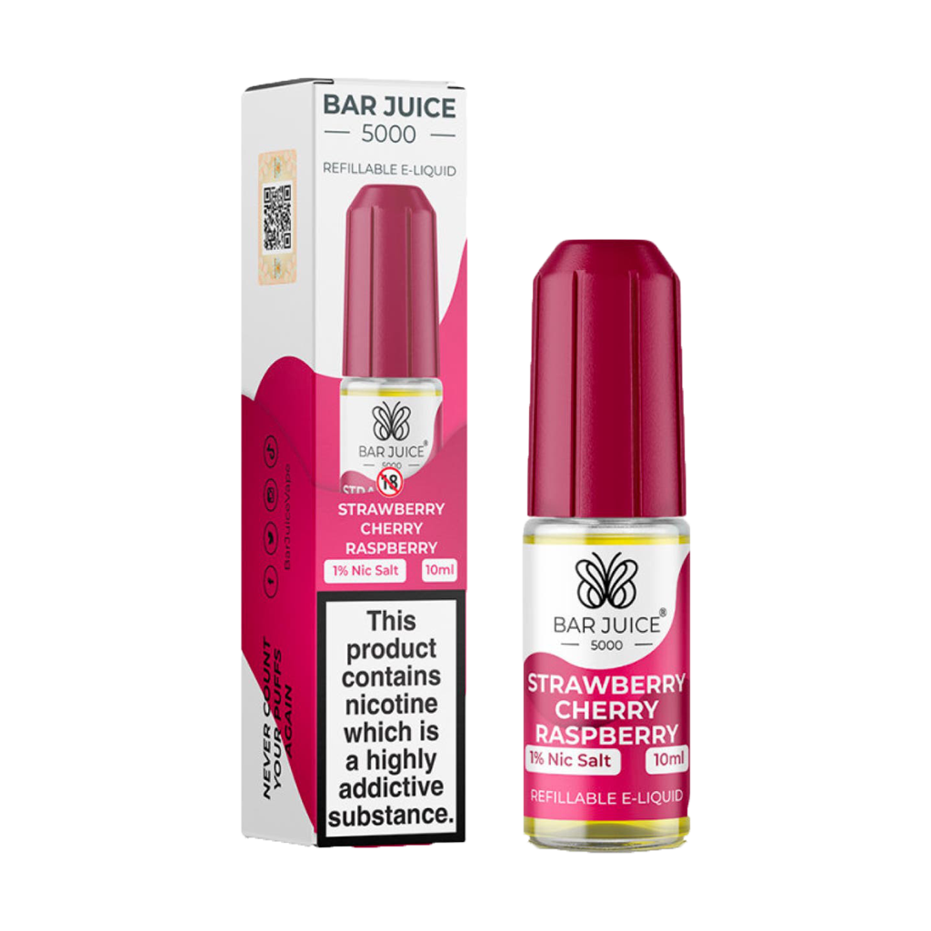 Bar Juice 5000 Salt Strawberry Raspberry Cherry 10ml - The Ace Of Vapez