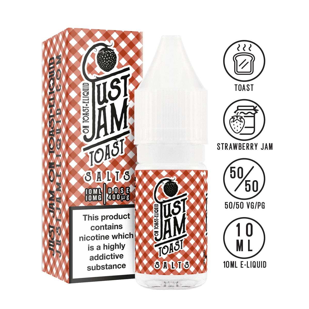 Just Jam Toast 10ml Nicotine Salt - The Ace Of Vapez