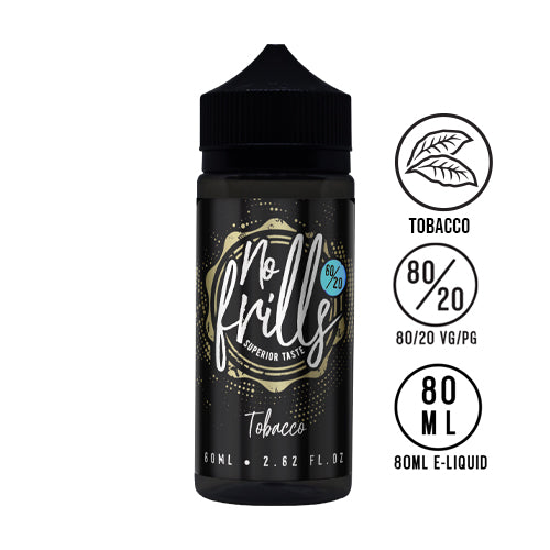 No Frills - Tobacco 80/20 80ml at The Ace of Vapez The Ace Of Vapez No Frills - Tobacco 80/20 80ml at The Ace of Vapez The Ace Of Vapez