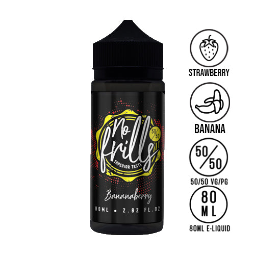 No Frills - Bananaberry 80ml 50/50 at The Ace of Vapez The Ace Of Vapez No Frills - Bananaberry 80ml 50/50 at The Ace of Vapez The Ace Of Vapez