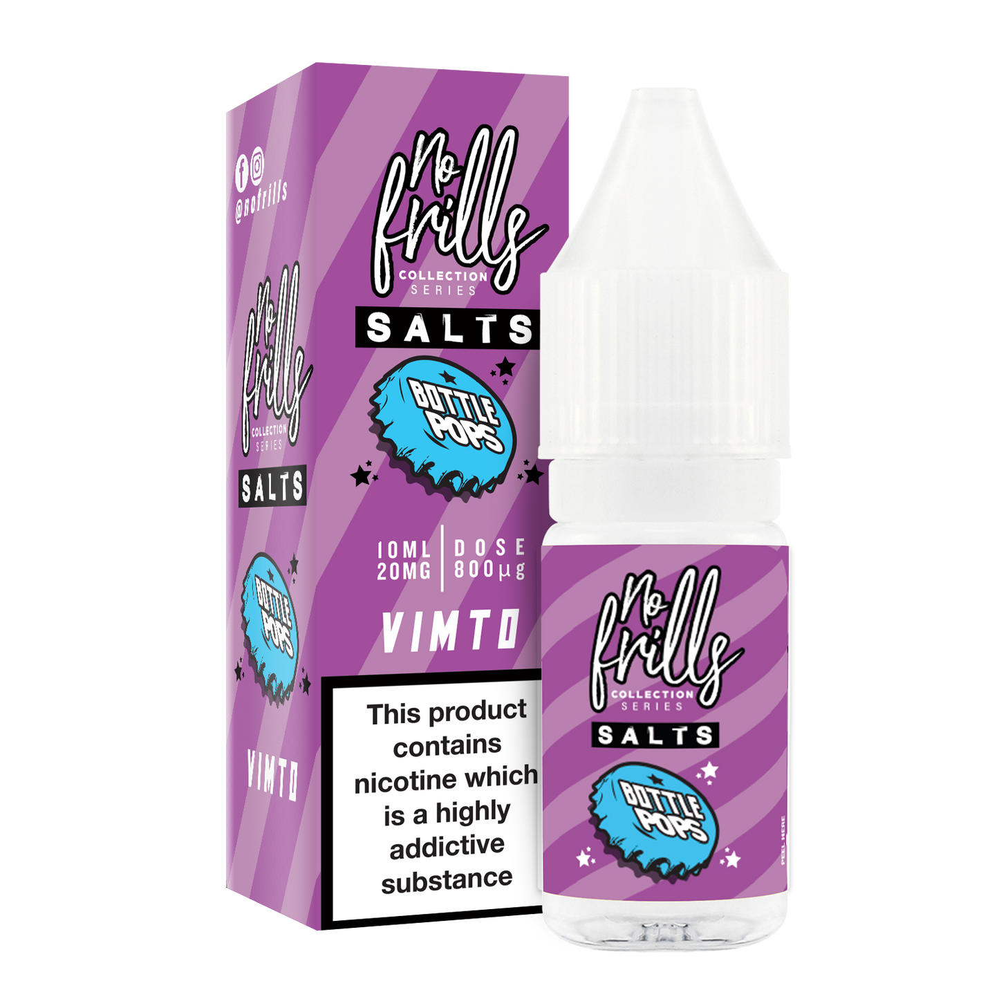 No Frills Salts - Bottle Pops: Vinto Nic Salt 10ml - The Ace Of Vapez