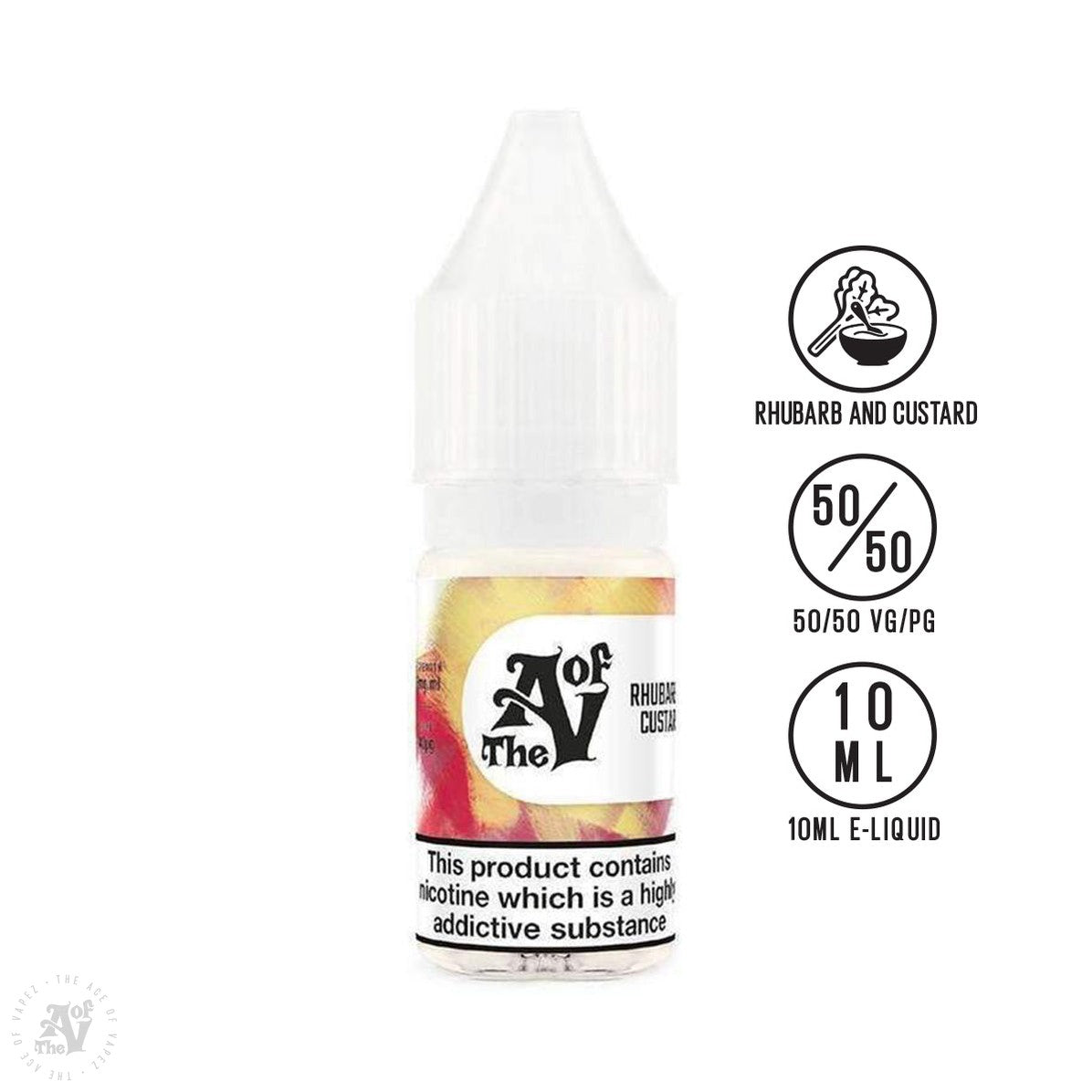 TAOV Basics - Rhubarb And Custard 10ml - The Ace Of Vapez