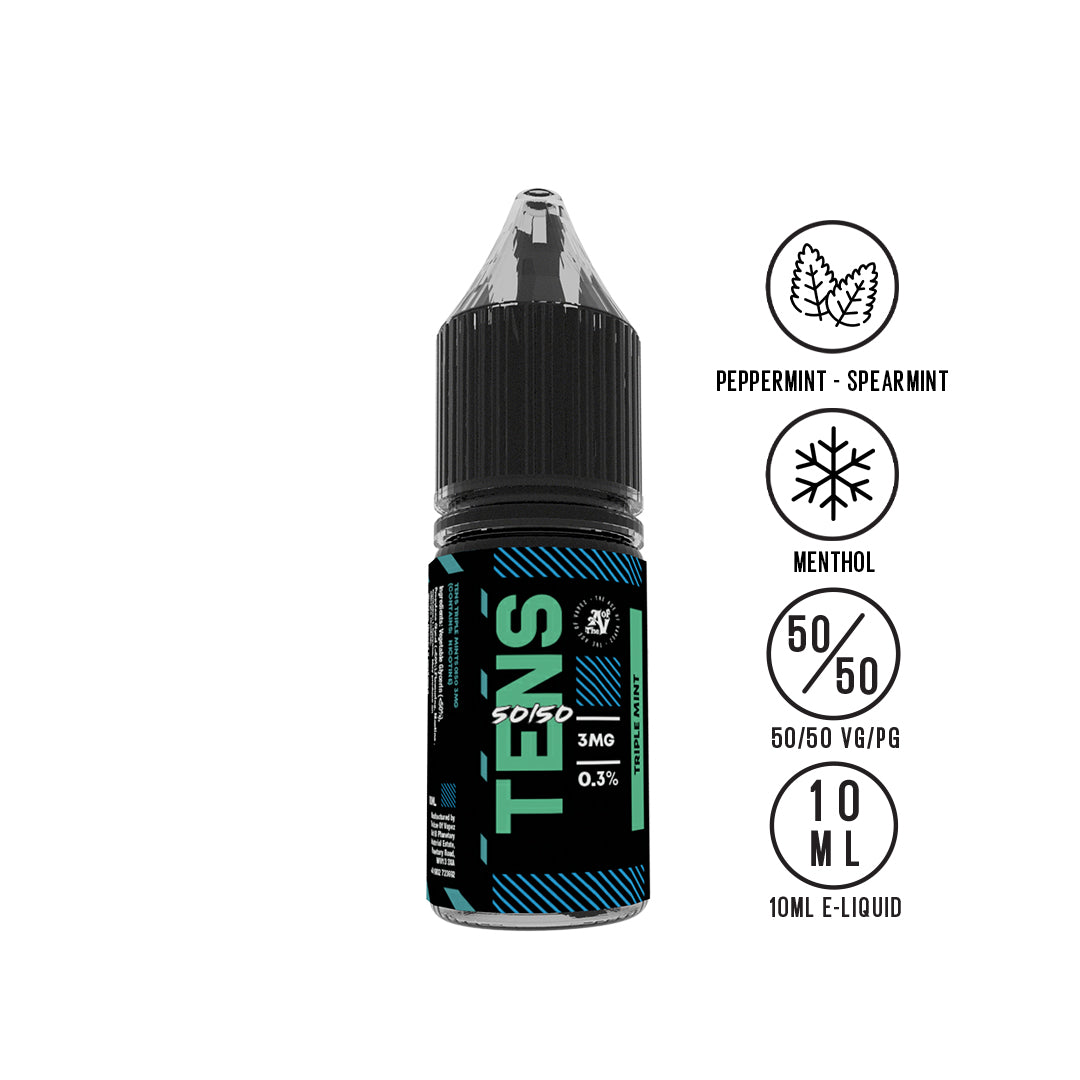 Tens Triple Mint 10ml - The Ace Of Vapez