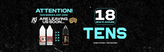 TAOV Basics 10ml and Just Juice 10mls are going!