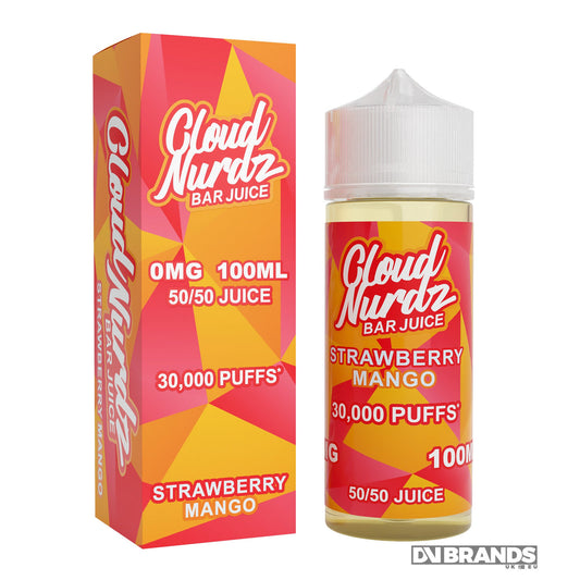 Cloud Nurdz Strawberry Mango 100ml 50/50 - The Ace Of Vapez