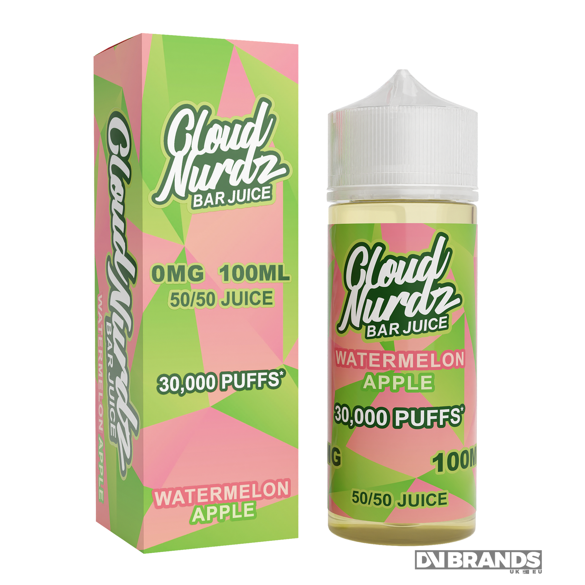 Cloud Nurdz Watermelon Apple 100ml 50/50 (Clearance) - The Ace Of Vapez