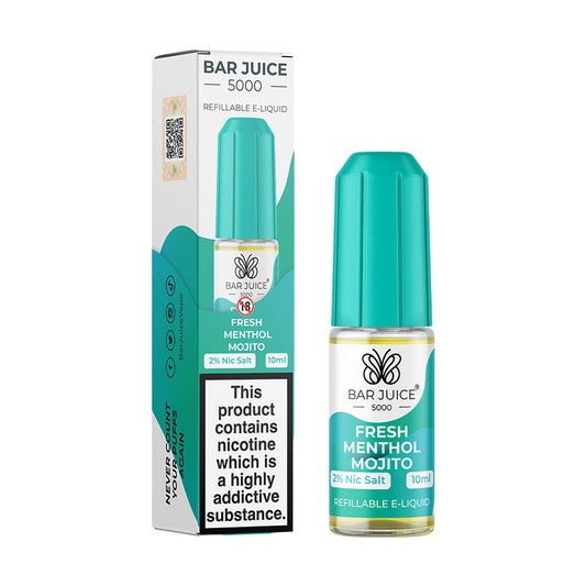 Bar Juice 5000 Salt Fresh Menthol Mojito 10ml - The Ace Of Vapez