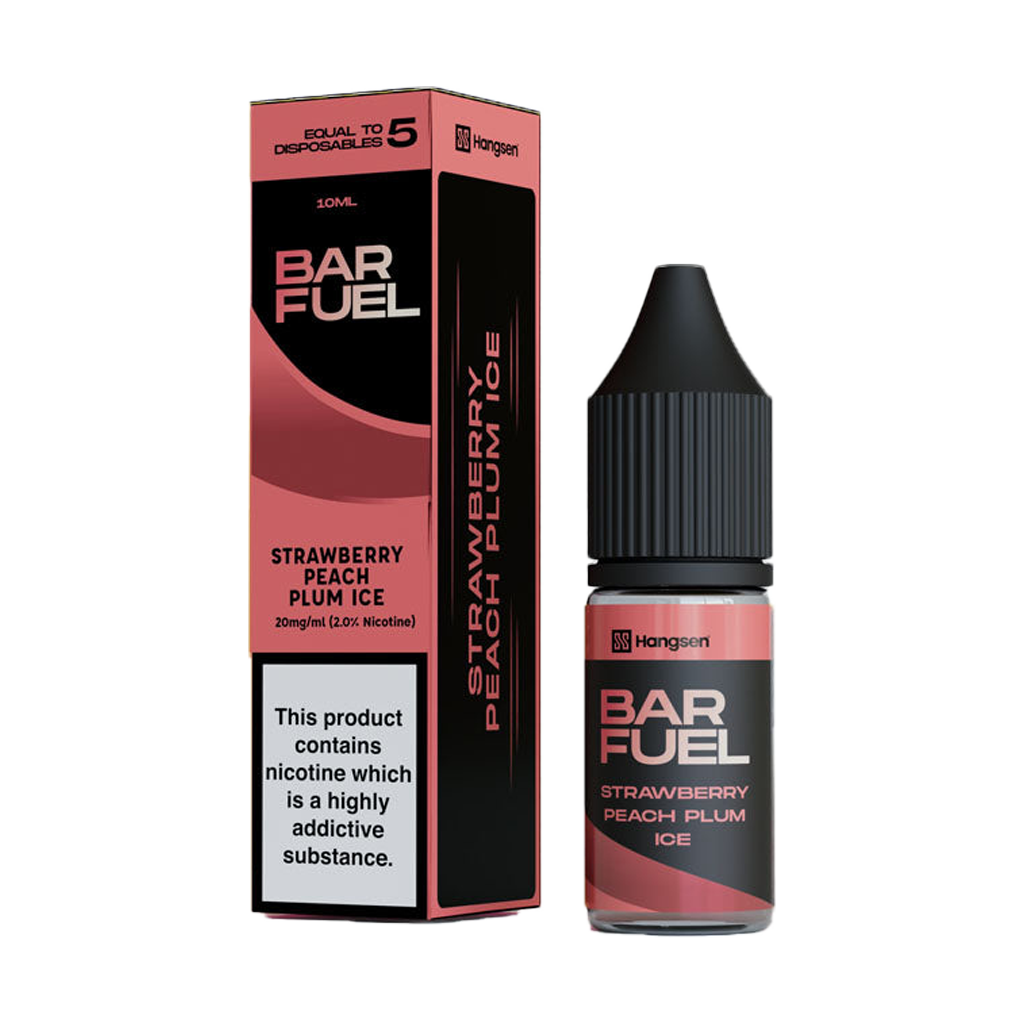 Bar Fuel Strawberry Peach Plum Ice Nic Salts 10ml - The Ace Of Vapez
