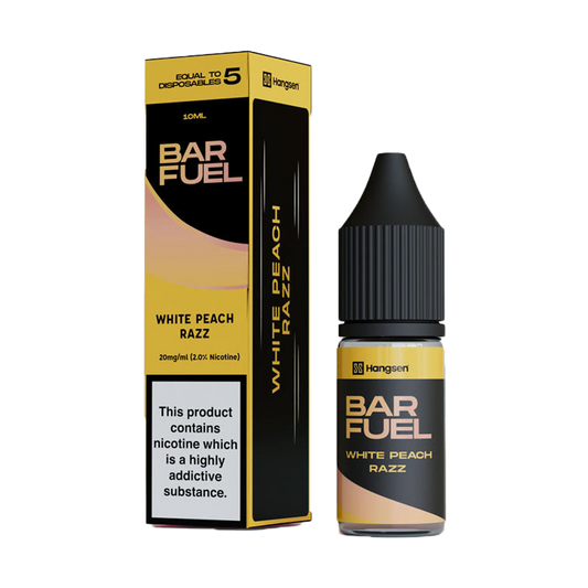 Bar Fuel White Peach Razz Nic Salts 10ml - The Ace Of Vapez