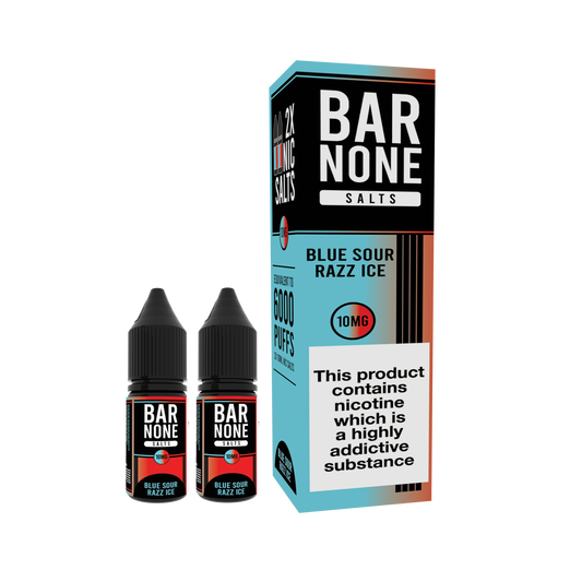 BAR NONE Blue Sour Razz Ice Salts 2x10ml - The Ace Of Vapez