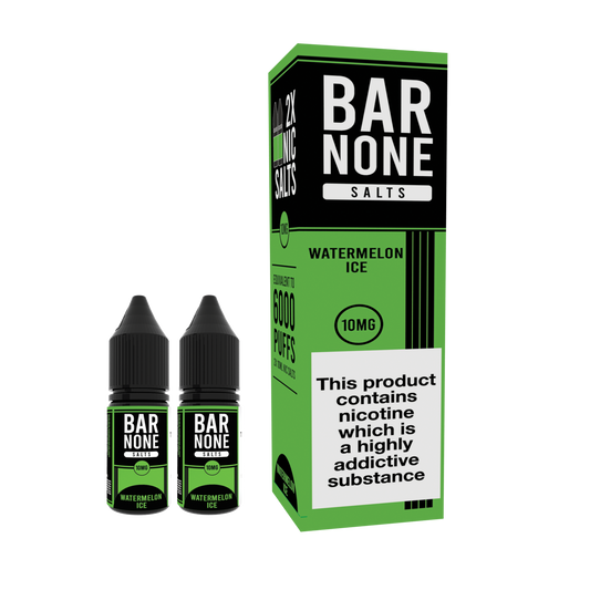 BAR NONE Watermelon Ice Salts 2x10ml - The Ace Of Vapez