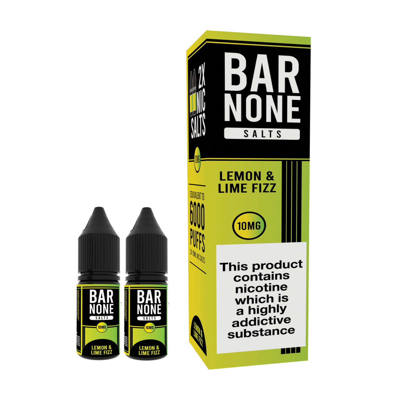 BAR NONE Lemon & Lime Fizz Salts 2x10ml - The Ace Of Vapez