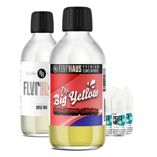 FLVRHAUS E-Liquid Bundle - The Big Yellow Strawberry - 250ml - The Ace Of Vapez