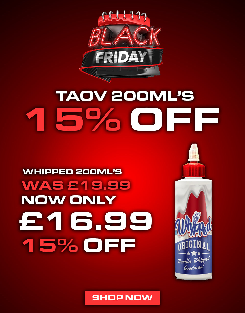 Black Friday whipped 200ml e-liquid | The Ace of Vapez