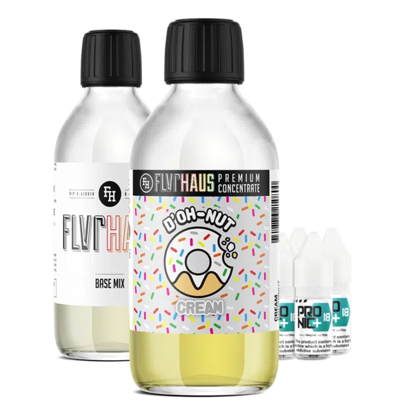FLVRHAUS E-Liquid Bundle - D'OH-NUT Cream - 250ml - The Ace Of Vapez