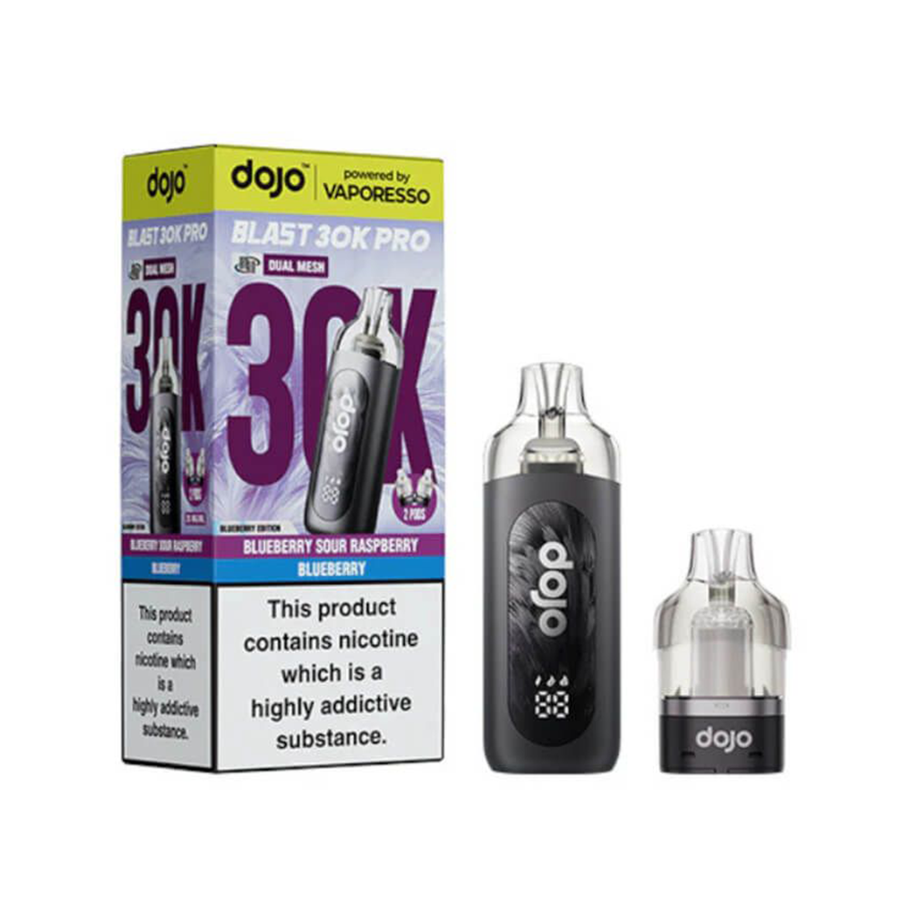 Dojo Blast 30k Pre-Filled Kit Blueberry Sour Raspberry | The Ace of Vapez