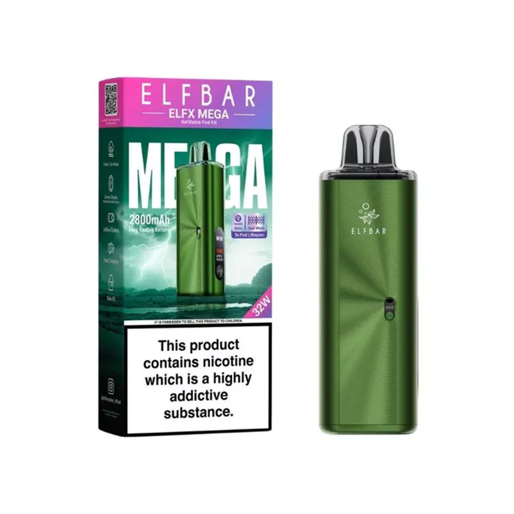 Elf Bar ELFX Mega Pod Vape Kit Green | The Ace of Vapez