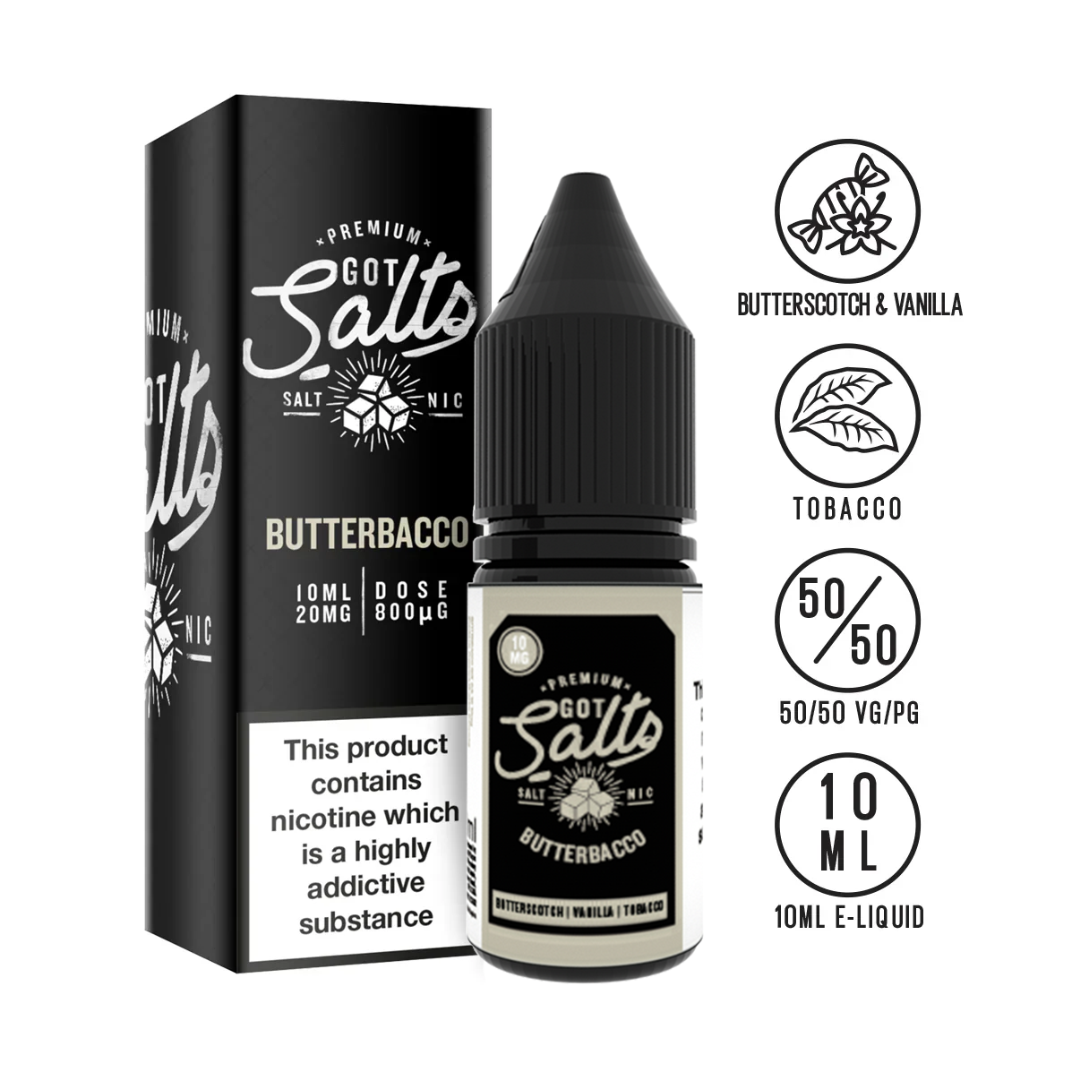 Got Salts - Butterbacco 10ml - The ace of vapez 
