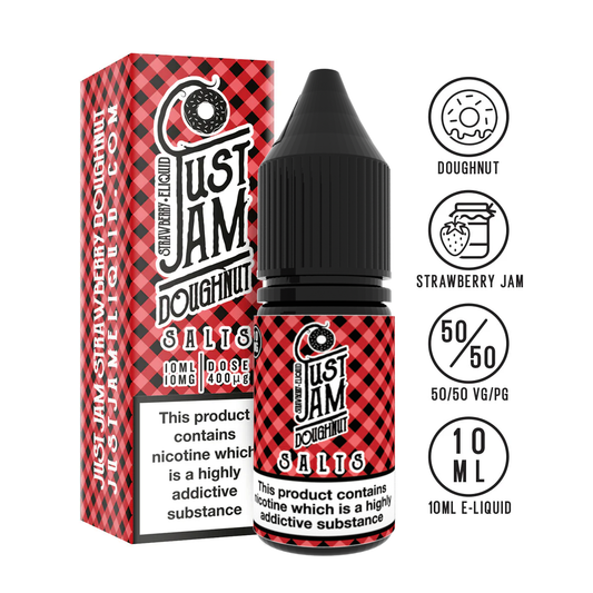 Just Jam Strawberry Doughnut 10ml Nicotine Salt