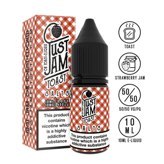 Just Jam Salts Strawberry Toast 10ml | The Ace of Vapez